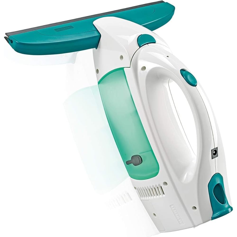 Leifheit Fenstersauger Set Dry and Clean mit 28 cm Saugdüse für 360° streifenfreie Reinigung, Fensterreiniger verwendbar bis zu 38 min, Fensterputzer mit Stand-by-Automatik und Click-System