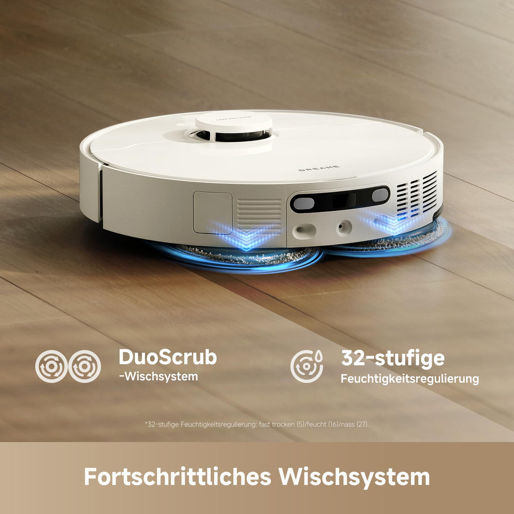 DREAME L10s Ultra Gen 3 Kit staubsauger mit wischfunktion mit einer Saugkraft von 25.000 Pa, Seitenbürste und Mopp ausfahrbar, selbstreinigende All-in-One-Dockingstation, Steuerung per App und Sprache
